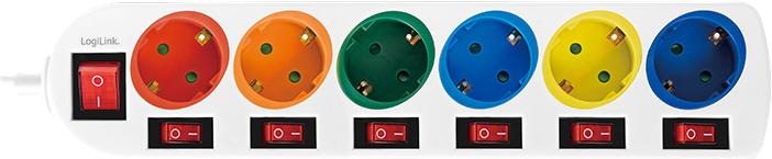 Immagine prodotto LogiLink 6x CEE 7/3 (6 x, CEE 7/3, 1.50 m)