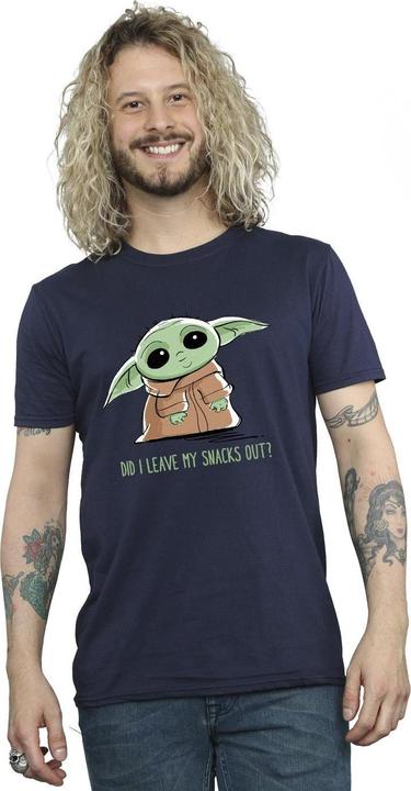 Actual product image Star Wars Mens The Mandalorian Grogu Snacks Meme T-Shirt (4XL)
