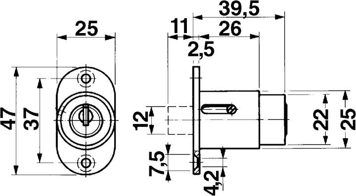 Immagine prodotto Kaba Cilindri-pressione 1037D chiusura u (Chiave a cilindro)
