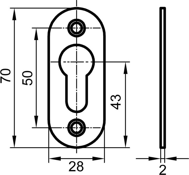 Produktbild Glutz Schlüsselrosetten 5392 (Türrosette)