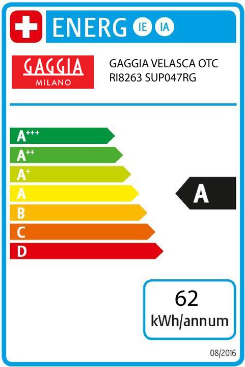 Energie-Label Gaggia RI8263/01 - Velasca otc Prestige