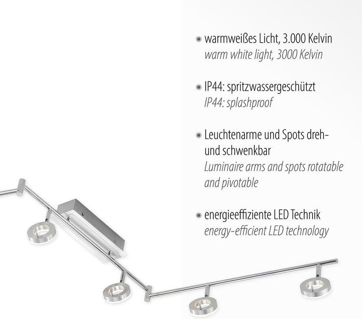 Produktbild Paul Neuhaus LED Deckenlampe IP44 matt IP44 Badleuchte (4500 lm)