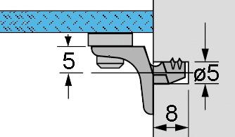 Actual product image Hettich Glass shelf support Sekura 8 (500 pcs.)