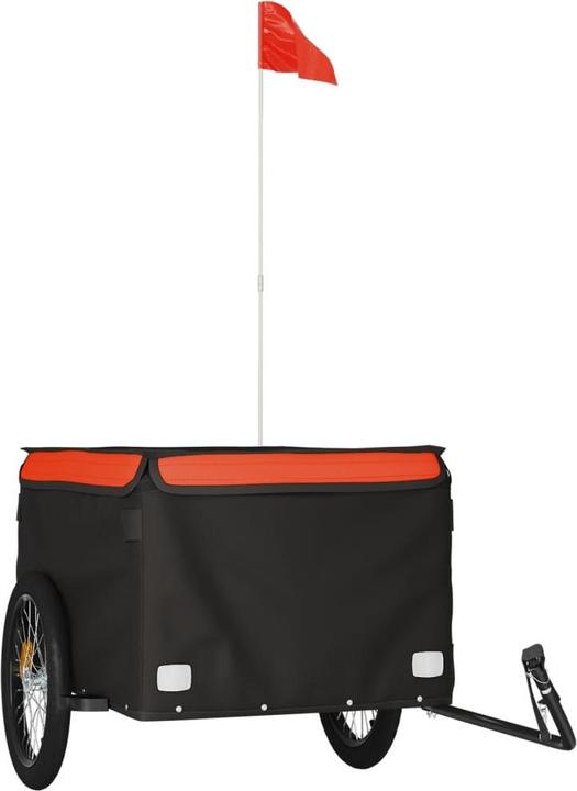 Produktbild VidaXL Lastenanhänger Schwarz und Orange 45 kg Eisen, Farbe