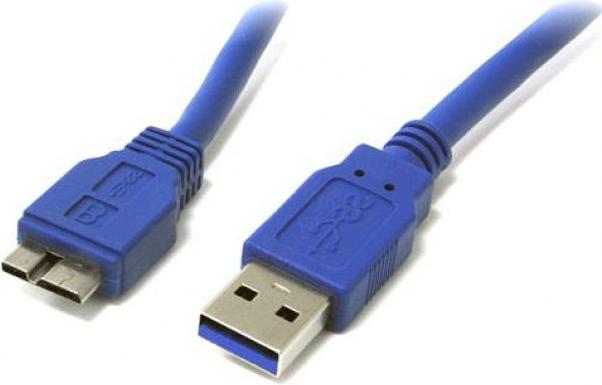 Actual product image Techly USB3.0 flat cable plug type A plug micro B bl (1 m, USB 3.2)