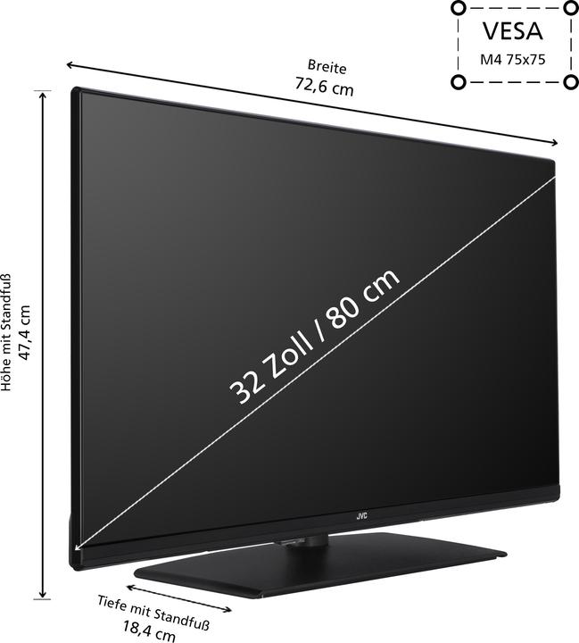 Productafbeelding JVC LT-32VH4455 bw LED TV (32", LCD, HD, 2024)