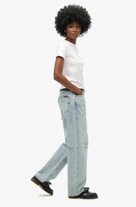 Actual product image Superdry Organic Cotton Mid Rise Wide Leg Jean (W28/L30)