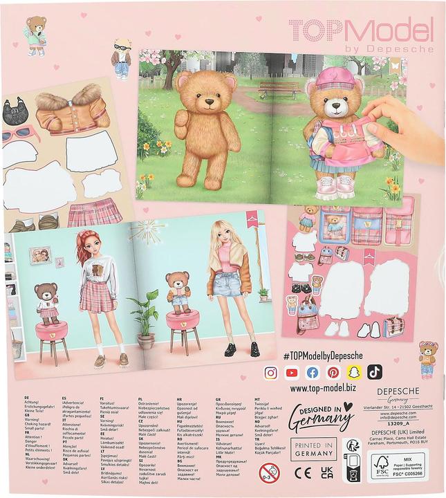 Produktbild Magni Depesche TOPModel Stickerbuch TEAM TEDDY