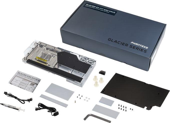 Actual product image Phanteks Glacier Ez-Fit G40 RTX 4090 Asus GPU water cooler, D-RGB - black