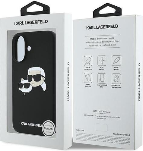 Produktbild Karl Lagerfeld KLHMP16MSKCHPPLK iPhone 16 Plus czarny/black HC MagSafe Sil Double Heads Print (Apple iPhone 16 Plus)