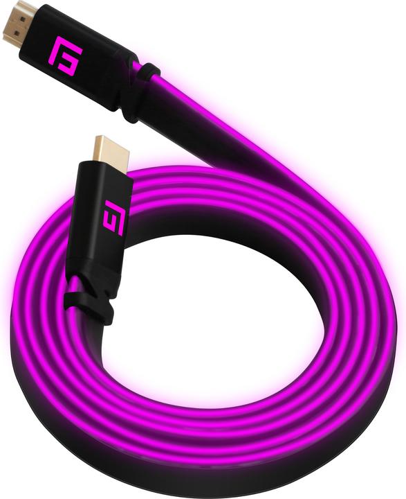Floating Grip HDMI Cable High Speed 8K/60Hz LED 1.5m pink (1.50 m, HDMI)