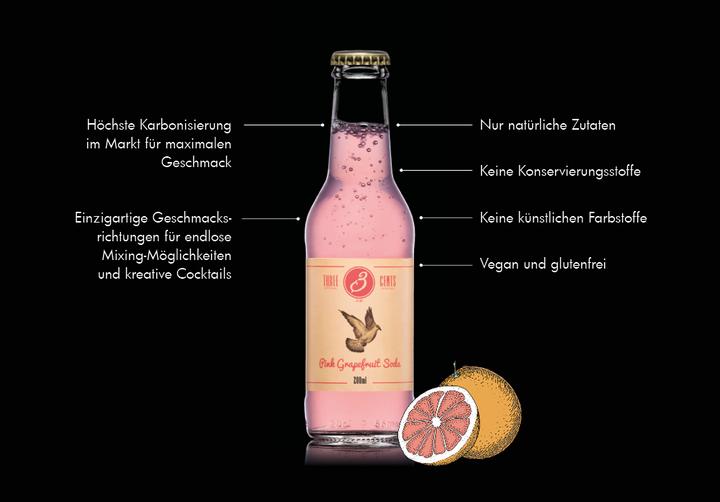 Actual product image Three Cents Pink grapefruit soda (24 x 20 cl)