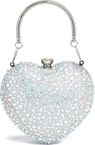Only-Bags.Store Luxus Diamant Inlay Herzform Kristall Handtasche Steine Umhängetasche