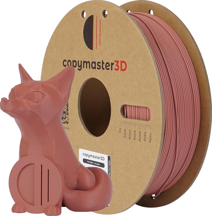 Actual product image Copymaster3D PLA Matte Filament for 3D Printer, 1.75 mm, Matte Terracotta (PLA, 1.75 mm)