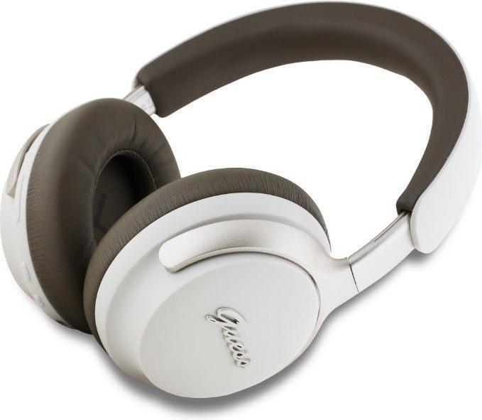 Produktbild Guess PU-Leder Script Logo ANC/ENC Kabellose Kopfhörer Bluetooth Headset - Beige (ANC, 32 h, Kabellos)
