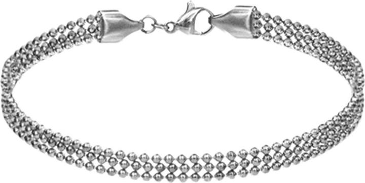 Star Piercing Armkette silber drei einzelne Kugelketten (19 cm, Chirurgenstahl 316L, ohne Messing)
