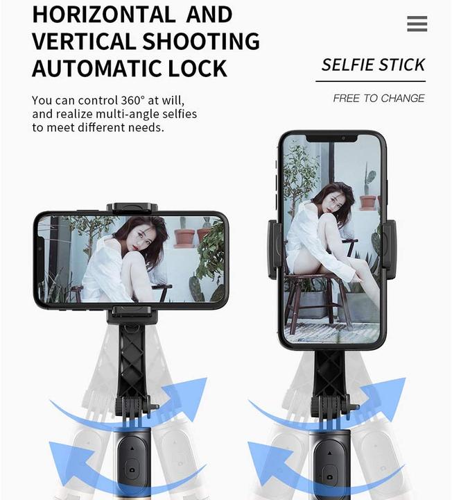 Actual product image PhoneLook 3 in 1 Selfie Stick L08 Stablised Videos with Gimbal, Stand Tripod Bluetooth Remote Trigger