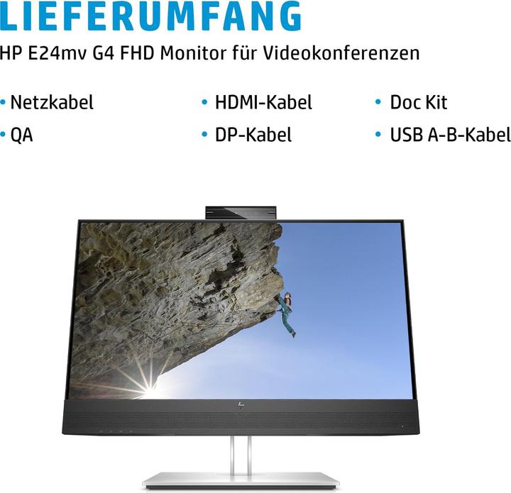 Actual product image HP E24mv G4 (1920 x 1080 pixels, 23.80")