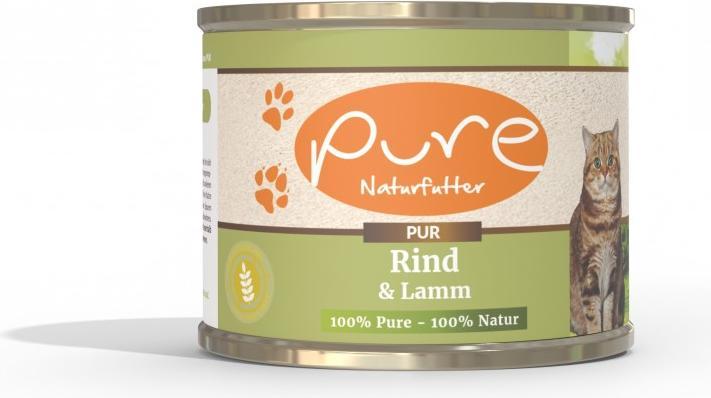 Produktbild Pure Naturfutter Katzenmenü PUR Rind & Lamm (Adult, 1 Stk., 195 g)