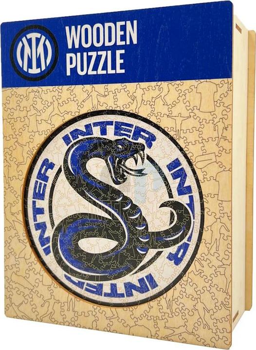 Actual product image Iconic FC Inter Milan - Logo with snake - Wooden Puzzle Size M (270 pieces) (270 pieces)