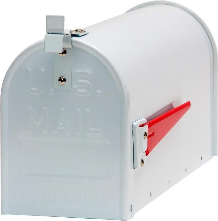 Actual product image Dema Alu US Briefkasten Postkasten American Mailbox mech. Postmelder Retro weiss
