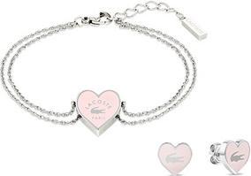 Lacoste Charming Steel Jewelry Set for Women (Bracelet. Earrings) 2070031