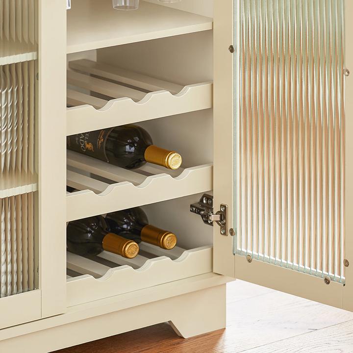 Produktbild SoBuy Sideboard mit 2 Glastüren (120 x 40 x 90 cm)