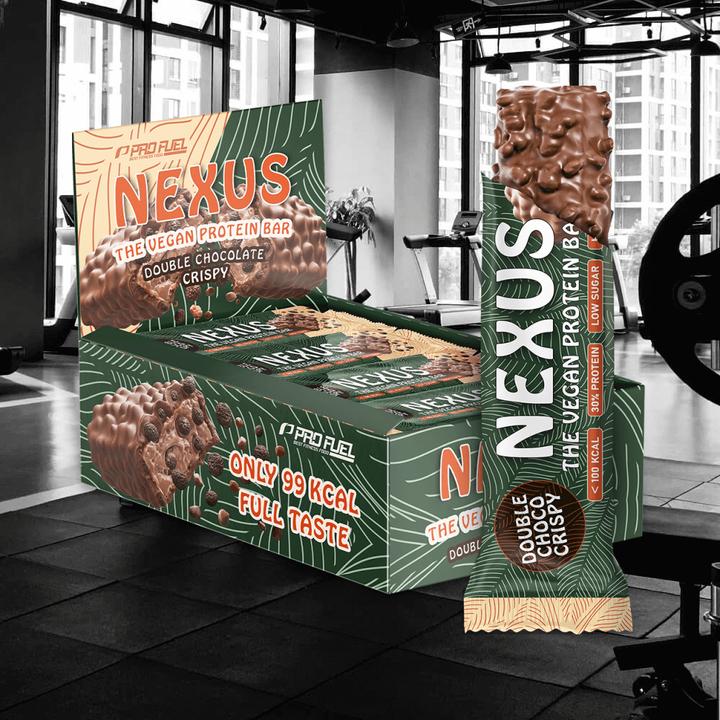Produktbild ProFuel Pro Fuel Nexus Proteinriegel (12 x 30G) (Double Chocolate Crispy, 12 Stk., 360 g)
