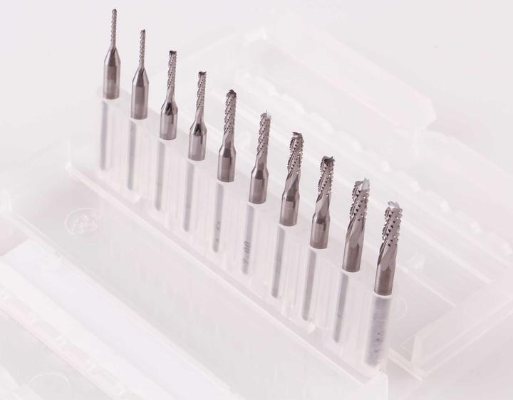 Produktbild Planet-Hobby spiralverzahnter vollhartmetallfräser set 10stk. (1,0/1,5/2,0/2,5/3,0mm)