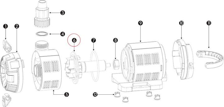 Produktbild SunSun Ersatzteil Rotorensatz Teichpumpe CET-15000 Filterpumpe SuperECO Teich