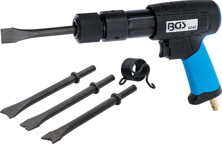 BGS Jeu de marteaux burineurs pneumatiques | avec mandrin à dégagement rapide | 10 mm (Air comprimé)
