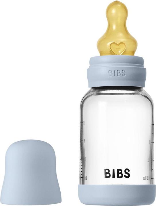 Produktbild Bibs Babyflaschen Glas-Flasche Baby Bottle Round 120 ml + Latex-Trinksauger (120 ml)