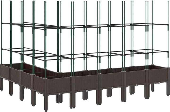 Image du produit VidaXL Bac à plantes avec treillis PP