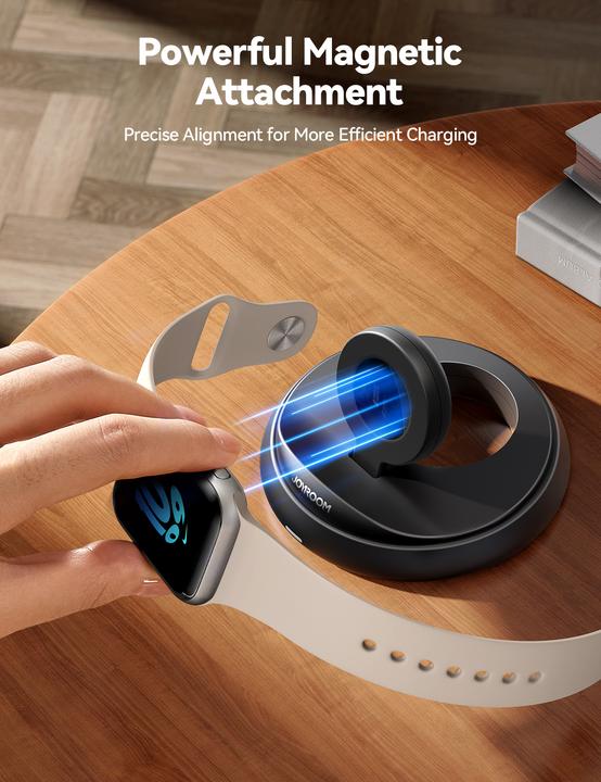 Immagine prodotto Joyroom Caricatore wireless pieghevole per Apple Watch/iWatch - Nero (3 W)