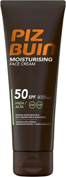 Image du produit Piz Buin Crème hydratante pour le visage SPF 50 - Hydratation intense et protection avancée contre les (Crème solaire visage, SPF 50, 50 ml)