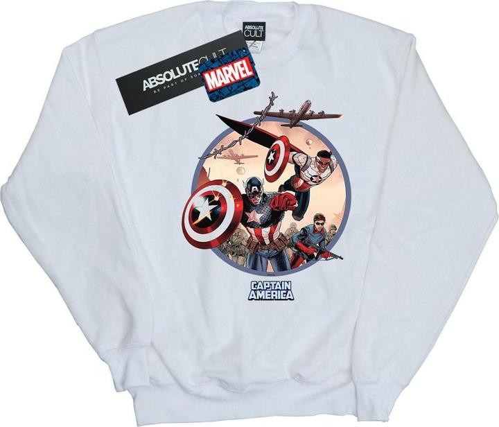 Captain America And Falcon In Battle Sweatshirt (S)