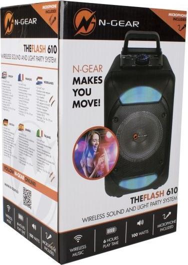 Image du produit N-Gear The Flash 610 Enceinte portable bluetooth (6 h, Fonctionnement sur batterie)