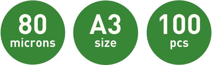 Produktbild Leitz Heisslaminierfolien A3 (A3, 100 Stück, 80 µm)