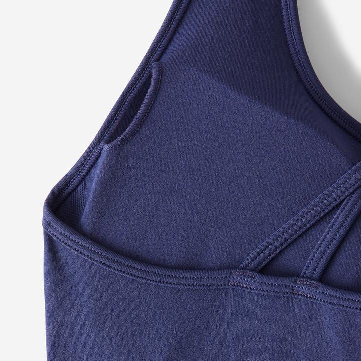 Image du produit Kimjaly Brassière bretelles croisées maintien léger Femme, Bleu foncé (XL)