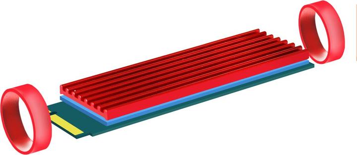 Image du produit Land A06-M2-HSK Système de refroidissement d'ordinateur Disque d'État solide Dissipateur thermique