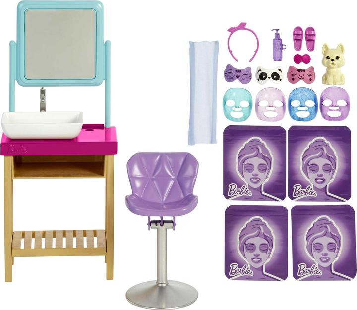 Productafbeelding Barbie Wellness Sparkle Mask Spa Day speelset met pop