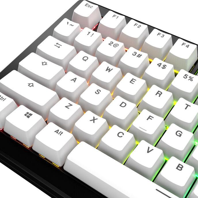 Image du produit Glorious GPBT Basics Keycaps, ANSI Layout (US), PBT, Dye-Sub - Blanc classique