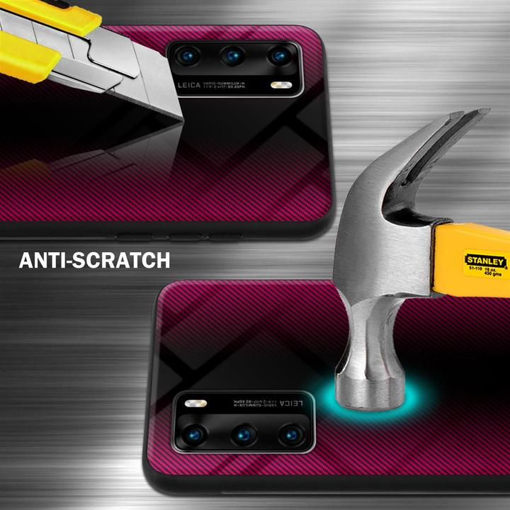 Productafbeelding Cadorabo TPU gestreepte glasplaat (Huawei P40)