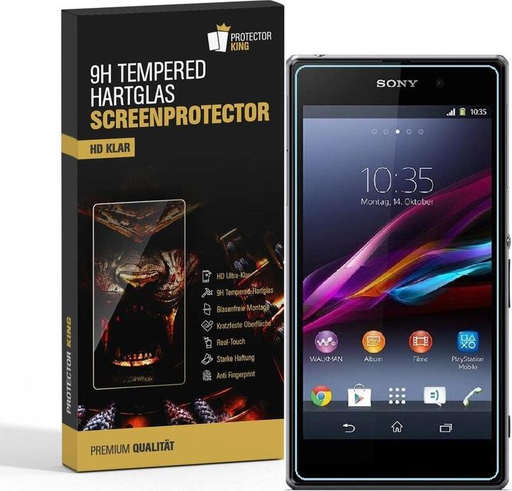 Produktbild Protectorking 1x echtes Tempered 9H Panzerhartglas 3D KLAR (1 Stück, Sony Xperia Z1 Compact)