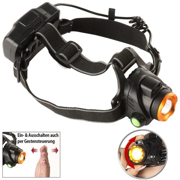 Produktbild KryoLights Akku-Stirnlampe, Gesten-Steuerung (580 lm)