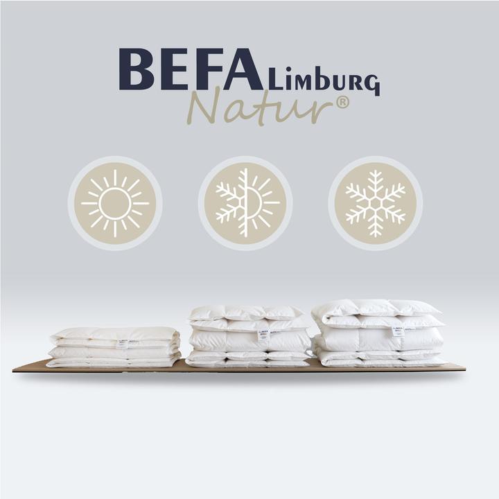 Produktbild BEFA Limburg Natur Daunendecke, 60% Daunen, Winter 2er Set (900 g, 135 x 200 cm)