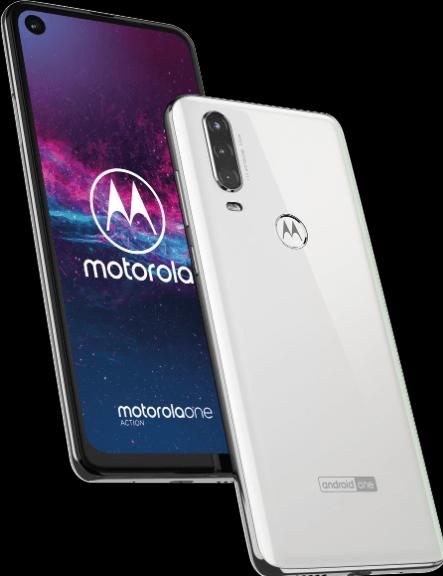 Produktbild Motorola One Action (128 GB, White, 6.30", Hybrid Dual SIM, 12 Mpx, 4G)