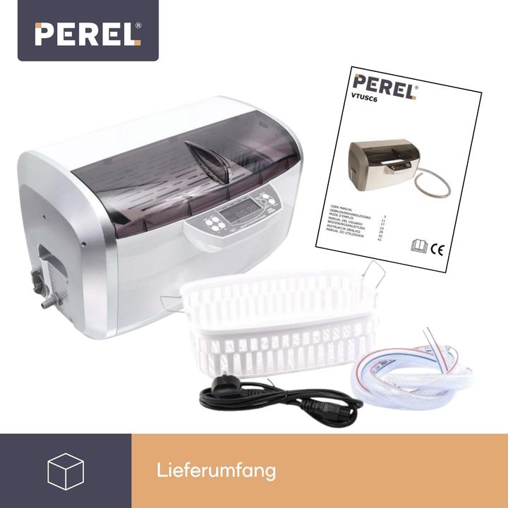 Actual product image Velleman VTUSC6 ultrasonic cleaner 6 l//300 w (35 kHz, 6000 ml)