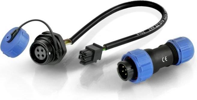 Actual product image Quwireless QPSP4 - QuPS4 - Outdoor power socket & plug - 4-pin set (pin and input/output)