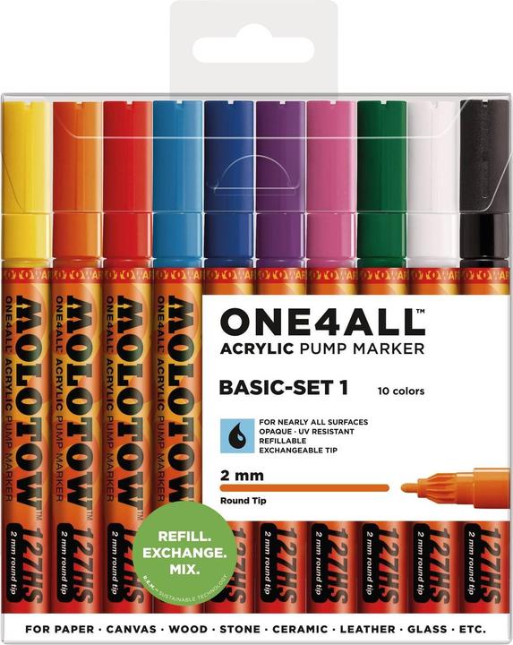 Produktbild Molotow Akrylmarker (Sortiert, 2 mm, 10 x)